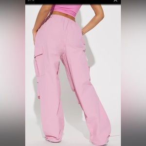 Girl Crush parachute pants in pink